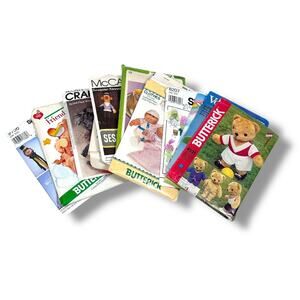 Vintage Sewing Pattern Butterick McCall’s Vogue Doll & Plush Toy Clothes Lot 12